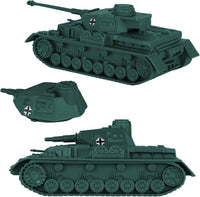 BMC Classic Toy Soldiers WW2 German Panzer IV tank in charcoal gray plastic - view 6