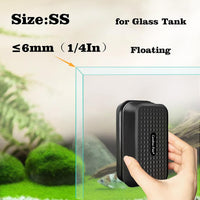 Aquarium Small Magnetic Cleaner for Glass Fish Tank Algae Scraper - SS / Black - image 2
