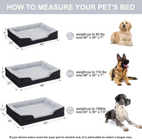 Washable Orthopedic Dog Bed - Black / 48"L x 35"W x 7.5"TH - image 4