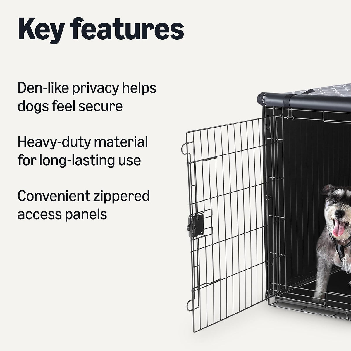 Amazon Basics Dog Cage Cover for 42-inch Wire Crates - 48"L x 30"W x 32"H - image 2