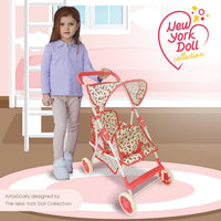 Double Baby Doll Stroller for Twin Dolls - Floral - image 2