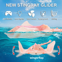LAFALA remote control diving stingray pool toy with flapping rubber wings - view 7