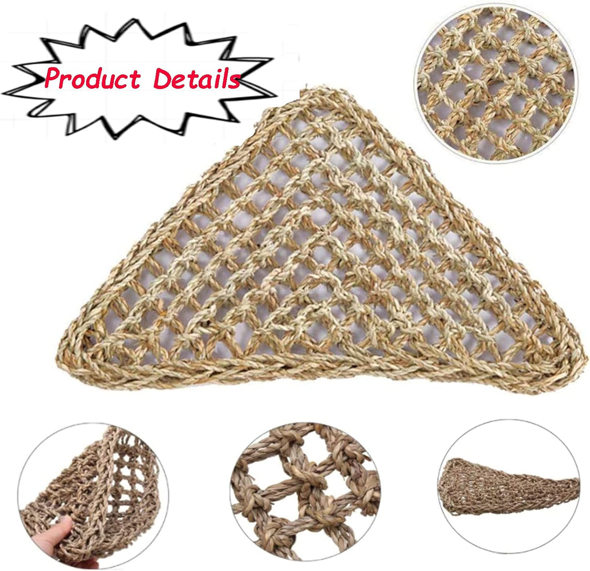 2 Pack Bearded Dragon Hammock, Reptile Climbing Decor - 11x8In - image 4