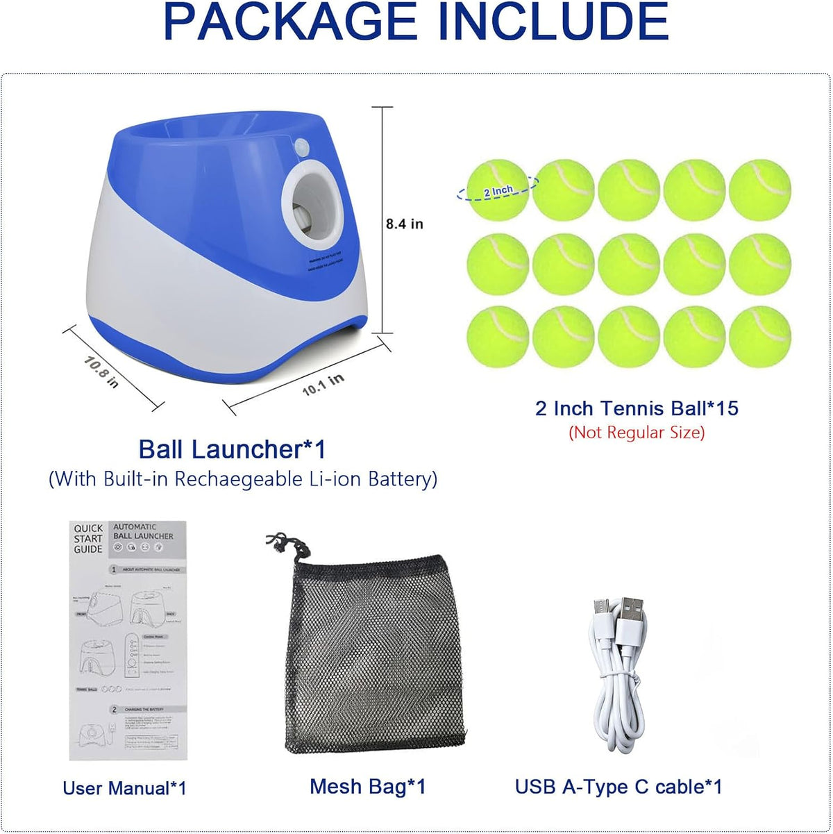 MEKAPLE Automatic Dog Ball Launcher - Launcher - Deep Blue - image 2