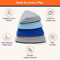 Special Supplies 10 piece rubber stepping stones for kids in bright colors - view 11