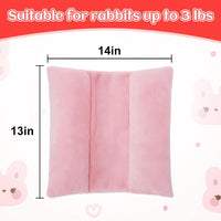 15.7" x 14" Bunny Bed for Rabbit Cage, Thickened & Soft – Daily Care for Small Pets - Pink / 13 x 14In - image 3
