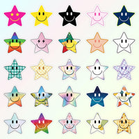 50PCS Smile Face Stickers Cute Water Bottle Stickers for Kids – Fun for Kids & Family - 50pcs Star Stickers - image 2