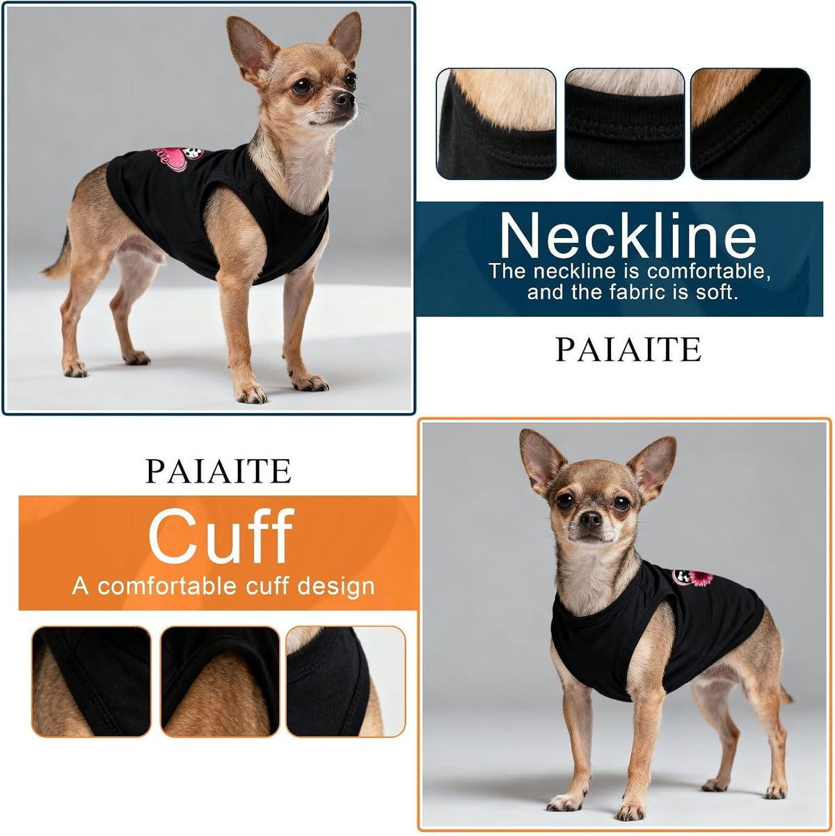 Discover Cozy Cotton Canine Wear: Soft, Lightweight - Yellow / 4XL-(50~90lb) | Back(~25.6") - image 4