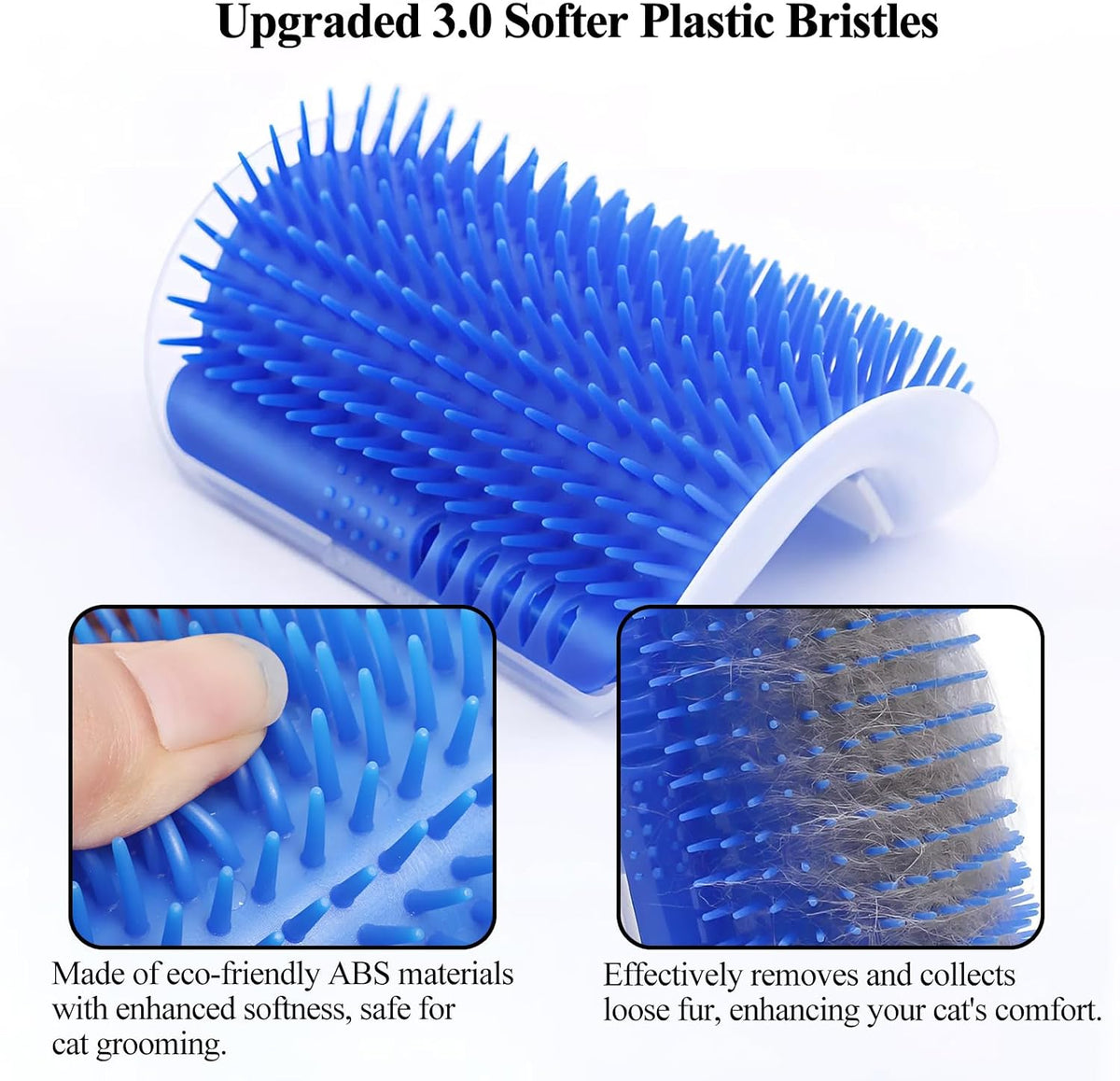 Kingtree Cat Wall Scratcher Self Groomer with Catnip - Blue - image 3