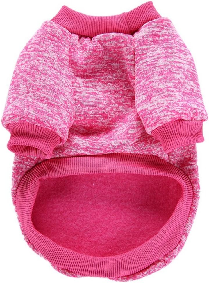 Dog Sweaters for Small Dogs, Soft Fleece Puppy Clothes - Rose red / Small - image 3