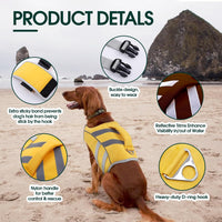 Kuoser Reflective Dog Life Jacket - XL (Chest Girth:25.9-33.4'') / 2#Yellow - image 3
