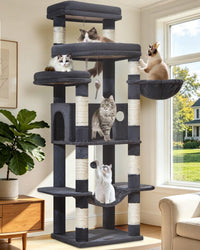 Taoqimiao Heavy-Duty Cat Tree - Smoky Gray