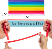 Mr. Pen, Monkey Noodle Fidget Toy, Colorful - Rainbow Rocket / 9 Pack - image 4
