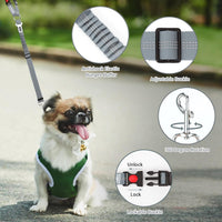 2 Pack Dog Seat Belt for Car, Headrest Restraint Safety Leads – Essentials for Dogs - Grey / Elastic(With Buckle) - image 4