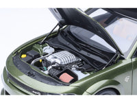 Dodge Charger SRT Hellcat Redeye F8 Green Metallic with Matt Black Top 1/18 Model Car by Autoart