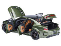 Dodge Charger SRT Hellcat Redeye F8 Green Metallic with Matt Black Top 1/18 Model Car by Autoart