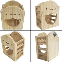 kathson Rabbit Hay Feeder Rack Wood Grass Holder Less Wasted Hay Box - image 2
