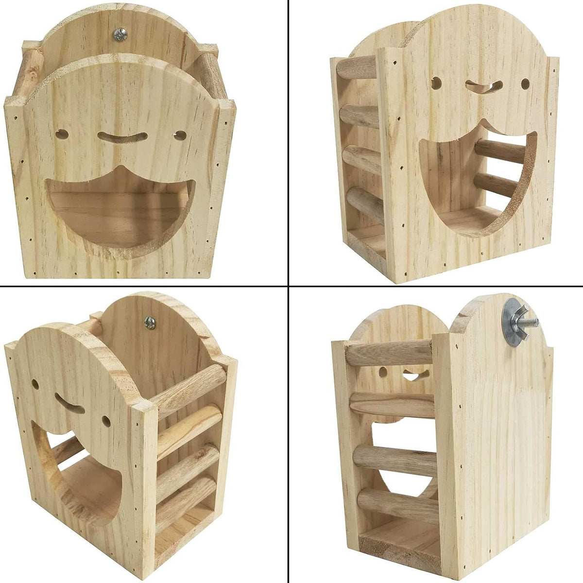 kathson Rabbit Hay Feeder Rack Wood Grass Holder Less Wasted Hay Box - image 2