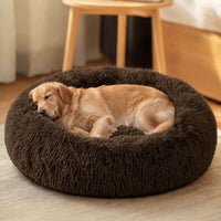JOLLYVOGUE Small Dog Bed, Calming Dog Beds for Small Dogs & Indoor Cats - 20 Inches Donut Washable - Coffee / 45.0"L x 45.0"W x 10.0"Th