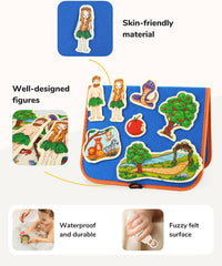 CHEFAN felt board story set with nursery rhyme felt pieces and a felt board with pockets - view 10