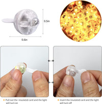 50pcs White LED Balloon Lights - 200PCS / Warm White - image 2