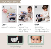 Taf Toys black and white rattling spinning book with mirror for newborns - view 4