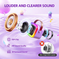 Kinglucky Mini Karaoke Machine for Kids - Purple - image 2