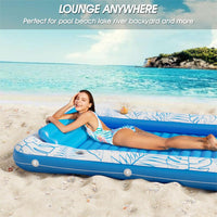 Inflatable Tanning Pool Lounger Float - Blue / XX-Large - image 3