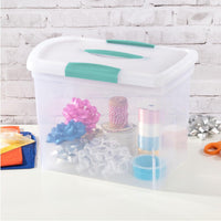 Sterilite Large Nesting ShowOffs, Clear Bin w/Latch Lid & Handle - Large / 6 Pack - image 2