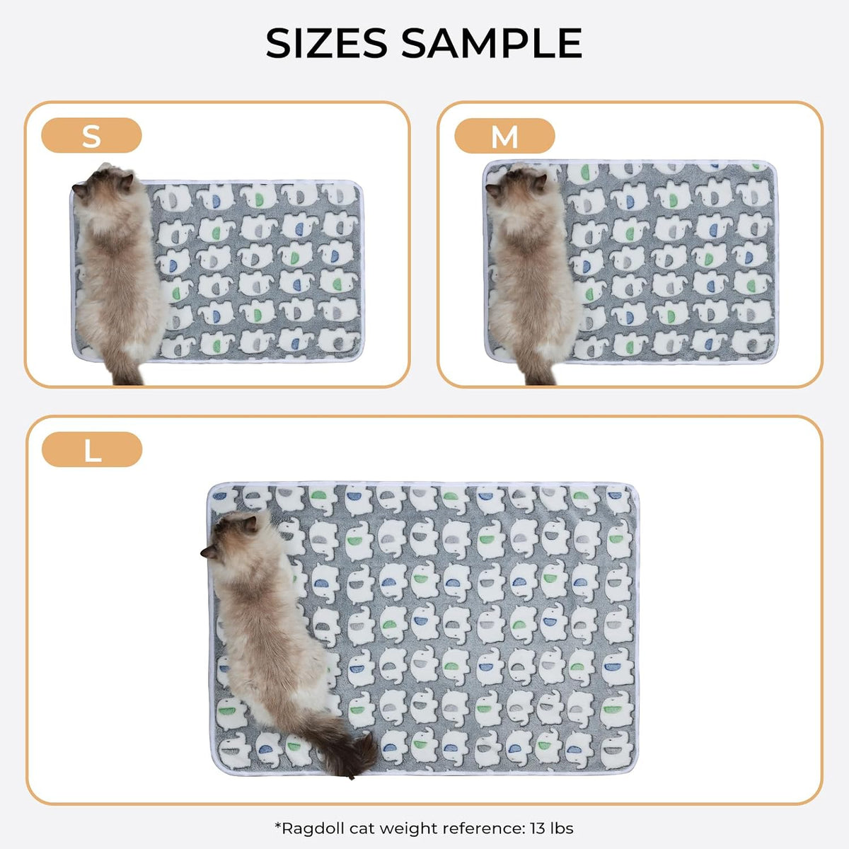 Luciphia 1 Pack 3 Blankets Super Soft Fluffy Premium Cute Cat Pattern - Dark Grey / 30x20 inch (Pack of 3) - image 3