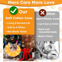 Kitten Cones After Surgery Extra Small Waterproof Cone Collar Soft to Stop Licking Neck Elizabethan Kitten e Collar for Recovery Wound Healing Safety xs Small Cat Donut Cone