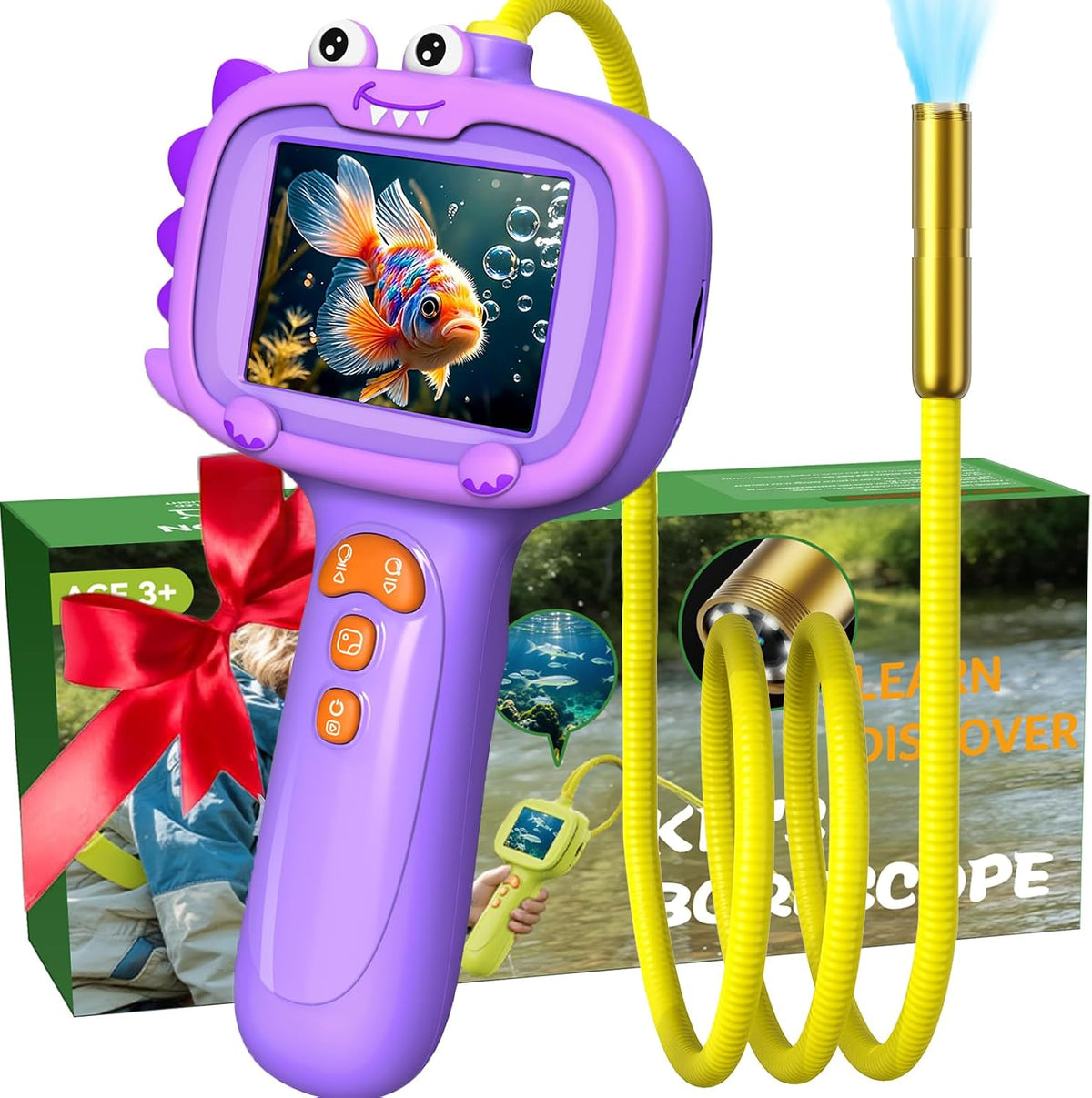 Kids Borescope Camera Toy with Lights for Boys and Girls Ages 3-12 – Fun for Kids & Family - Purple