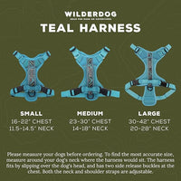 Wilderdog Lightweight Dog Harness with Reflective Straps - Large - Pacific Blue