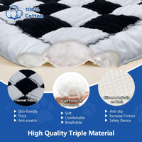 Thickened Dog Bed for Car Back Seat, Upgraded Bottom Non-Slip - White-Black - image 2