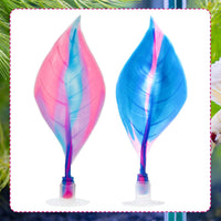 WILLBOND 2 Pcs Blue Pink Silicone Betta Fish Bed Leaf Hammock Betta - Blue, Pink - image 4