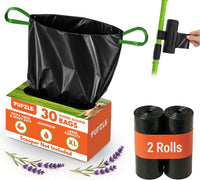 Dog Pooper Scooper with Bag Attachment - Black