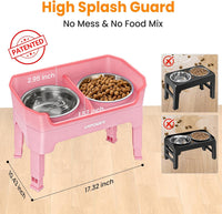 URPOWER Elevated Dog Bowls - Pink / Large - image 2