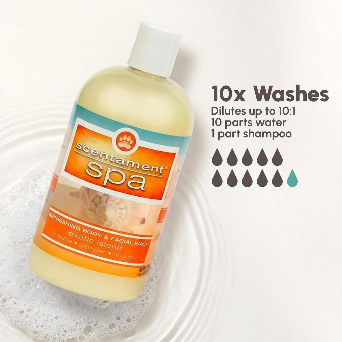 Best Shot Pet Scentament Spa Seasonal Facial & Body Wash - Exotic Island / 128 Fl Oz - image 3
