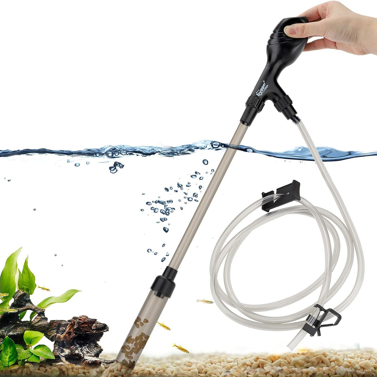 hygger Small Gravel Vacuum for Aquarium - S