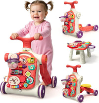 HYES 5 in 1 Push Walker for Toddler Boy - Red