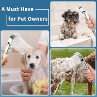 Klleyna Filter Dog Shower-Attachment for Bathtub-Faucet - ON/OFF Shower Head Attaches to Tub Spout, Pet Wash Hose Sink Sprayer (5 Adapters), Bathroom Kitchen Tap Extension for Hair Washing & Baby Bath