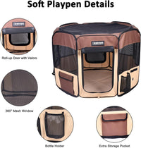 JESPET 61" Pet Dog Playpens - Brown / 36x36x24 Inch (Pack of 1) - image 2