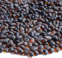 Sea Glass Stones - 2.9LB/46.4oz Brown Frosted Glass Pebbles Gemstones - Perfect for Aquarium Rocks, Fish Tank Gravel, Vase Fillers, Seaglass DIY Crafts, and Home Decor