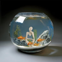 Minimalist Thinker Statue, Fish Tank Decor - Right Thinking - image 2