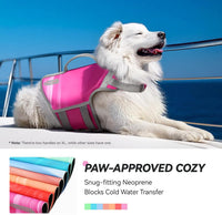 VIVAGLORY Dog Life Vest Neoprene Dog Swim Vest, M - Wind Pink / M: 22-26in (Ribcage Girth) - image 2