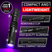 GearLight UV Flashlight Black Light from 68 LED Blacklight Flashlight - Black / S50 UV (2Pck) - image 3