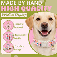 Elegant little tail Fall Dog Collar - P-Floral Heart / Medium (Pack of 1) - image 2