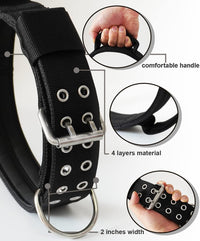 Dog Collar for Large Dogs, with Handle 2" Wide Heavy Duty - Black / M - image 3