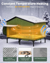 Heated Cat House for Outside Weatherproof in Winter, 20"x16" – Essentials for Cats - L-26"x16"x20.5"(WDH) - image 2