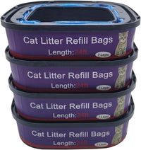 4 Pack Cat Litter Refill Bags Cartridges Compatible with Genie Cat
